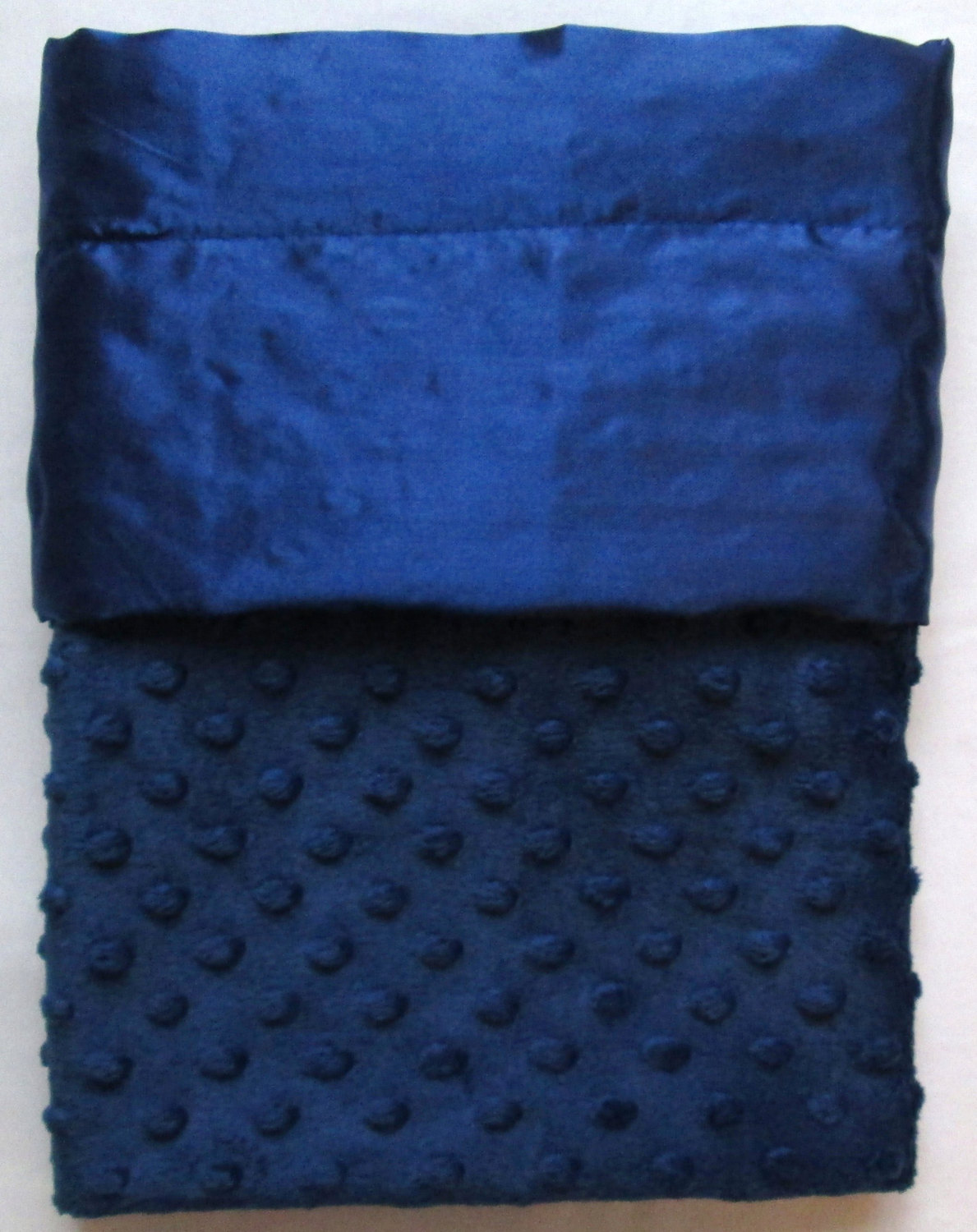 Royal Blue Satin & Minky Blanket For Mini Royalty ( *)
